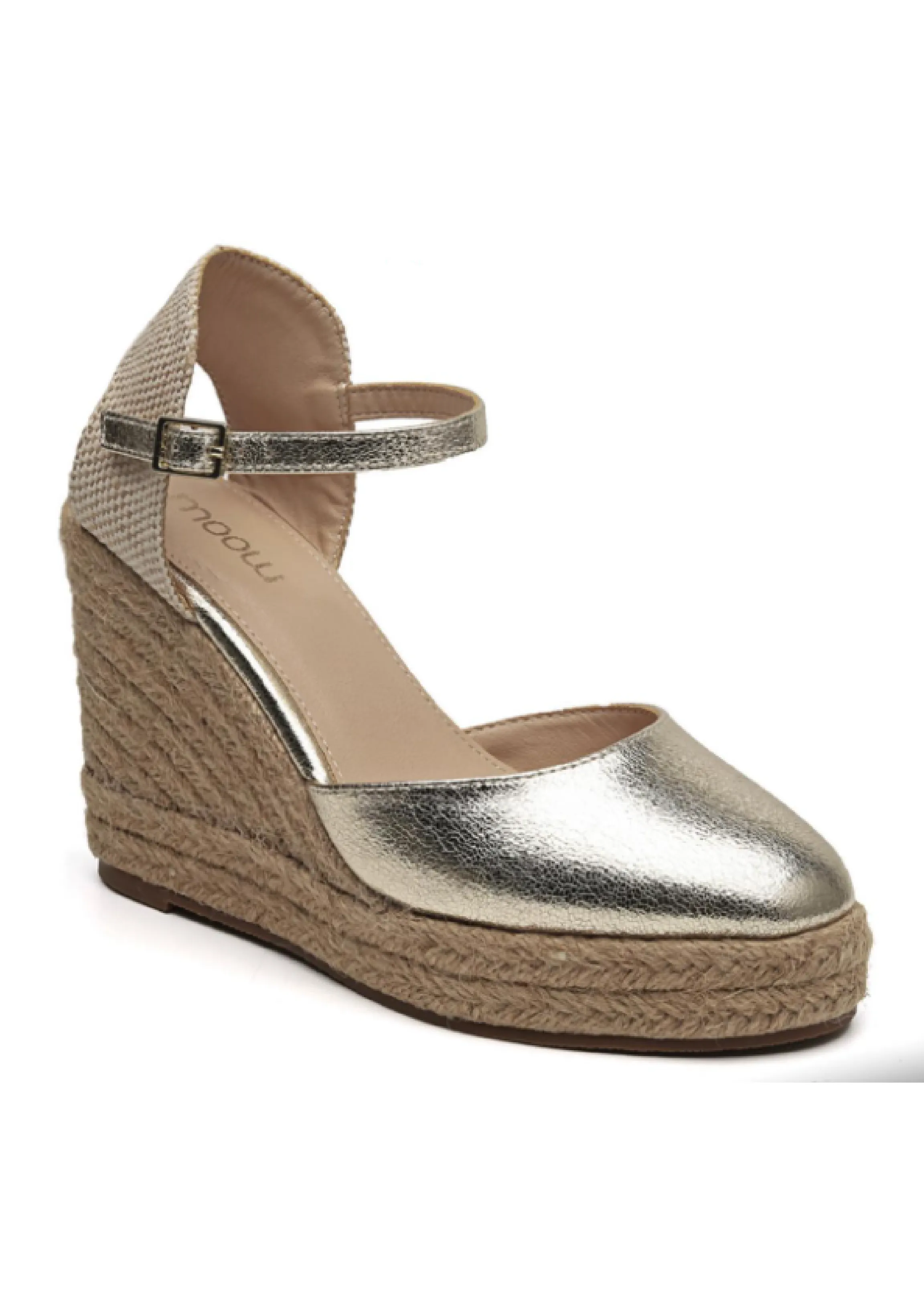 Aishling Gold Wedge Espadrille Sandals
