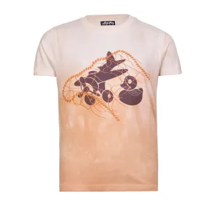 Ambachtelijk T-shirt natuurlijk geverfd met Biologische Gele Uien