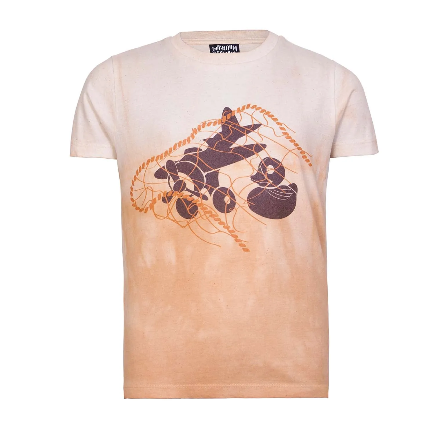 Ambachtelijk T-shirt natuurlijk geverfd met Biologische Gele Uien
