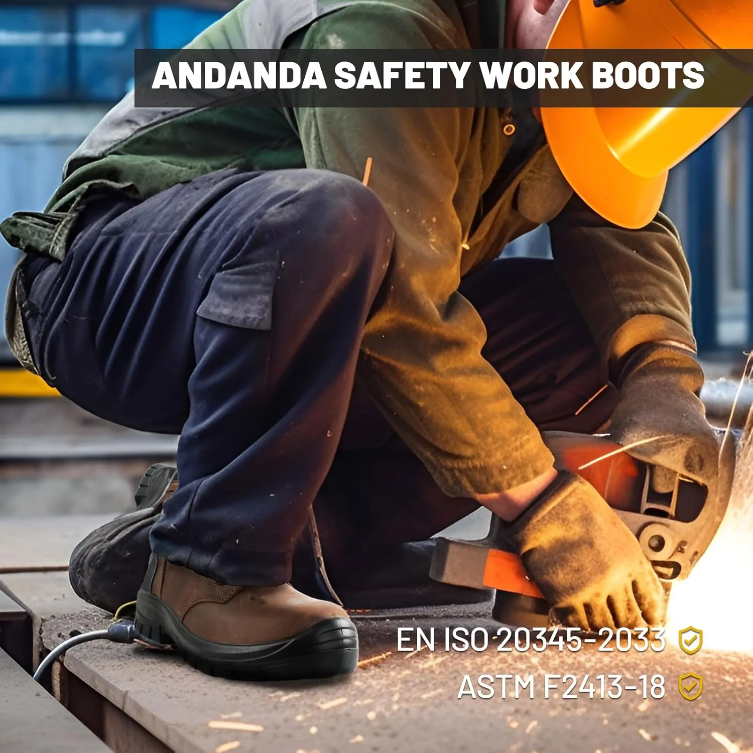 ANDANDA Flyther High Top Waterproof Safety Boots