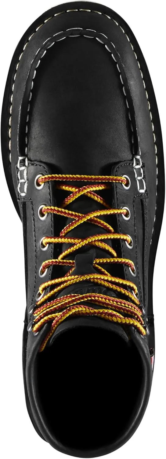 Danner 6 Bull Run Moc Toe Work Boots for Women - Durable Full-Grain Leather with Non Slip Wedge Outsole and 3-Density Cushion Footbed, EH Resistant