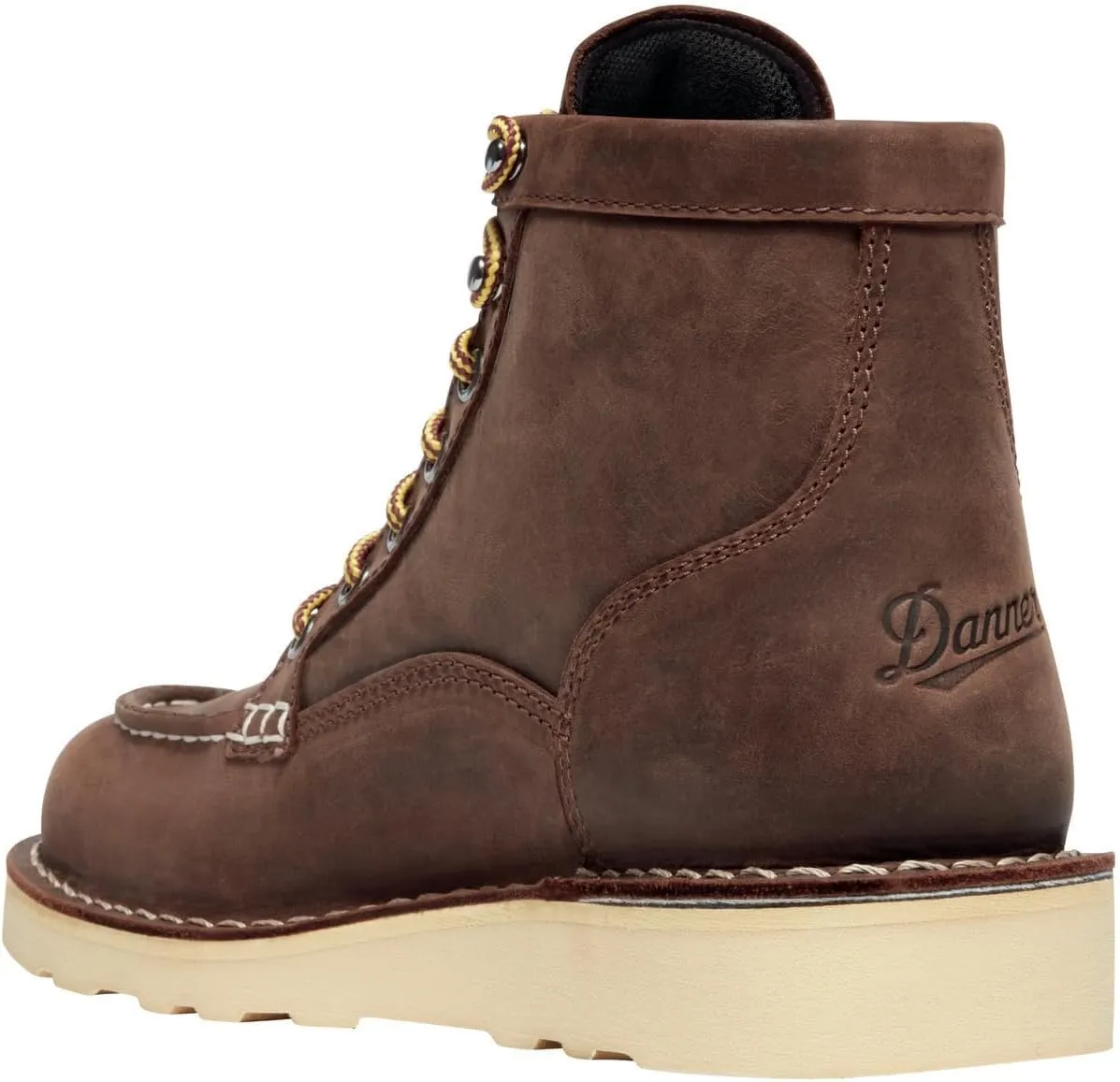 Danner 6 Bull Run Moc Toe Work Boots for Women - Durable Full-Grain Leather with Non Slip Wedge Outsole and 3-Density Cushion Footbed, EH Resistant
