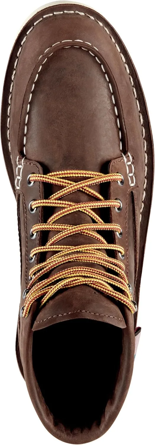 Danner 6 Bull Run Moc Toe Work Boots for Women - Durable Full-Grain Leather with Non Slip Wedge Outsole and 3-Density Cushion Footbed, EH Resistant