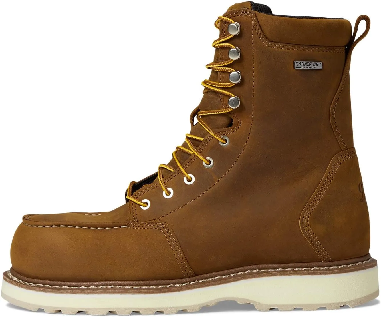 Danner Cedar River 8 Waterproof Aluminum Toe Work Boots for Men - Premium Leather with Breathable Danner Dry & Slip-Resistant Outsole, EH Rated