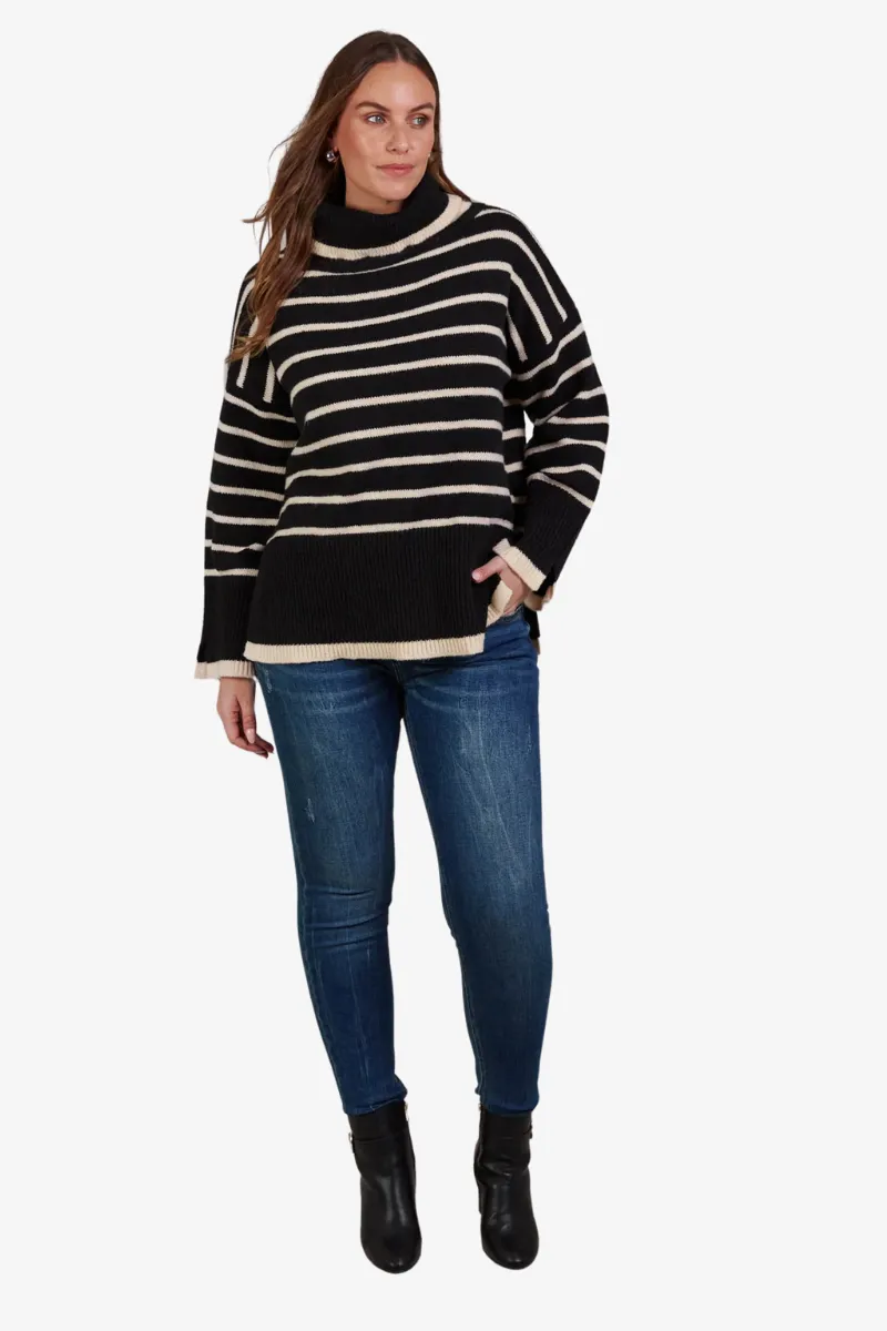 Eb & Ive - Katana Roll Neck Knit - Black
