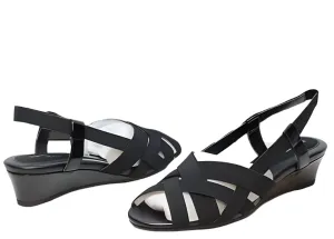 ELLEN TRACY Women's Jonas Sandal - Black Patent -  size 7M
