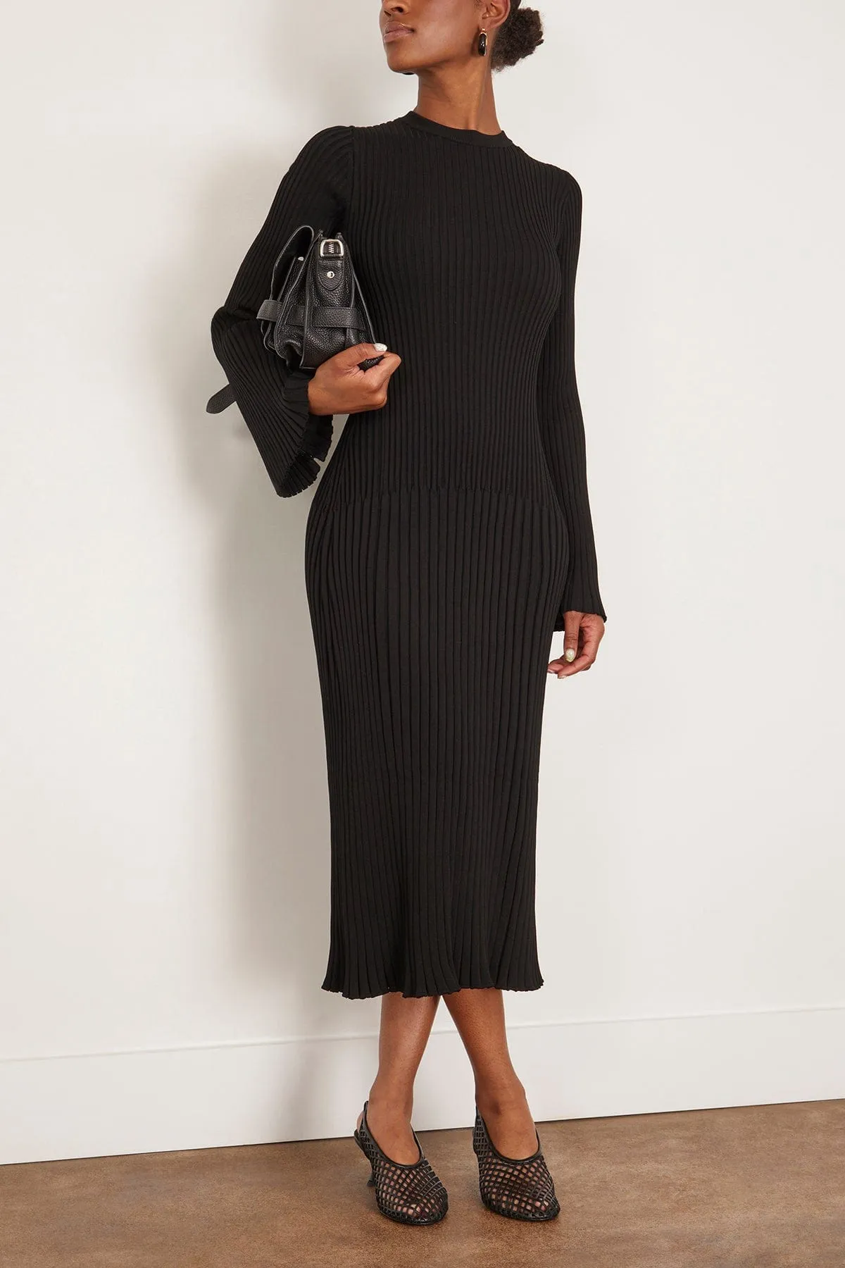 Kenna Rib Dress in Black