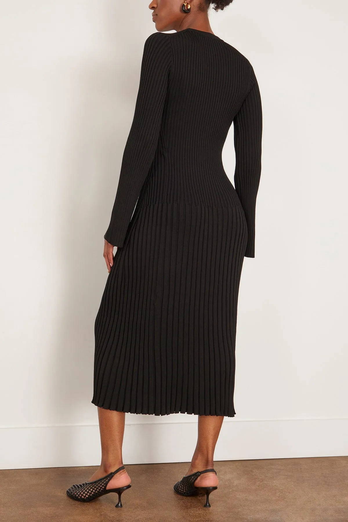 Kenna Rib Dress in Black