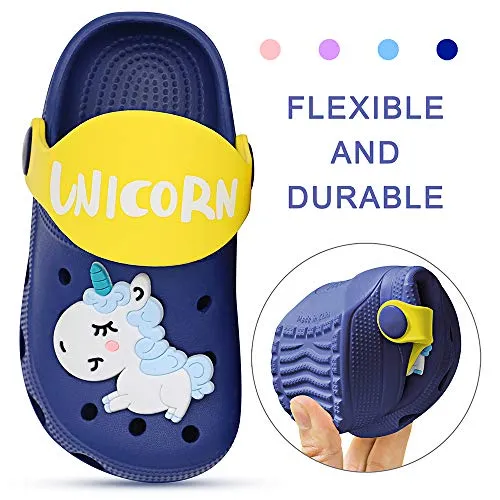 Kids Classic Cute Cartoon Lightweight Sandals (Dark Blue Clogs)