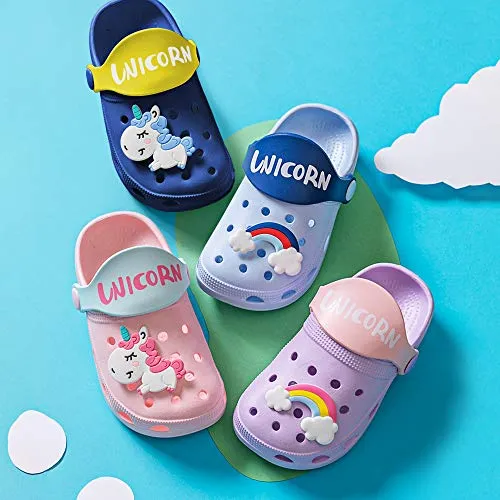 Kids Classic Cute Cartoon Lightweight Sandals (Dark Blue Clogs)