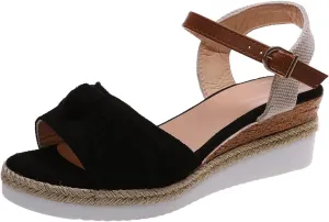 Ladmiple Summer Sandals for Women 2023 Dressy Espadrilles Wedge Shoes Open Toe Wedges Casual Travel Comfy Slip On Sandal