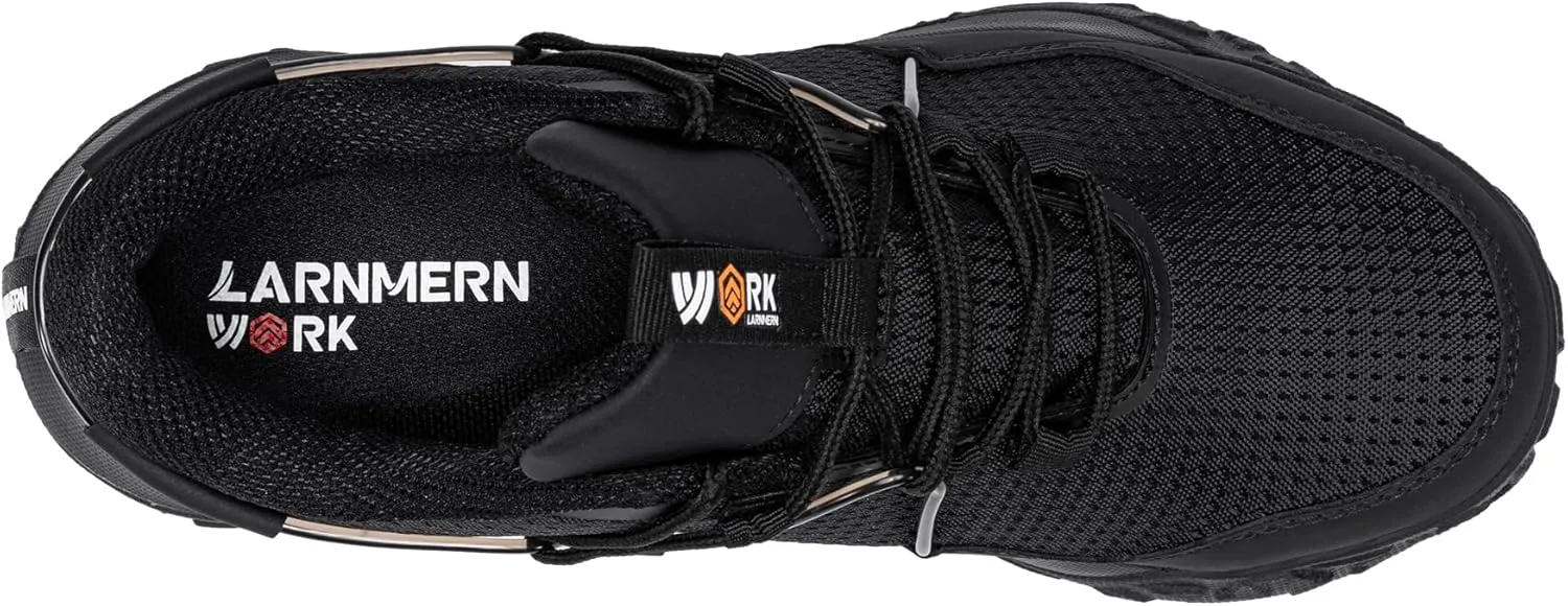 LARNMERN Steel Toe Shoes for Men Women Lightweight Comfortable Sneakers Breathable Indestructible Work Shoes