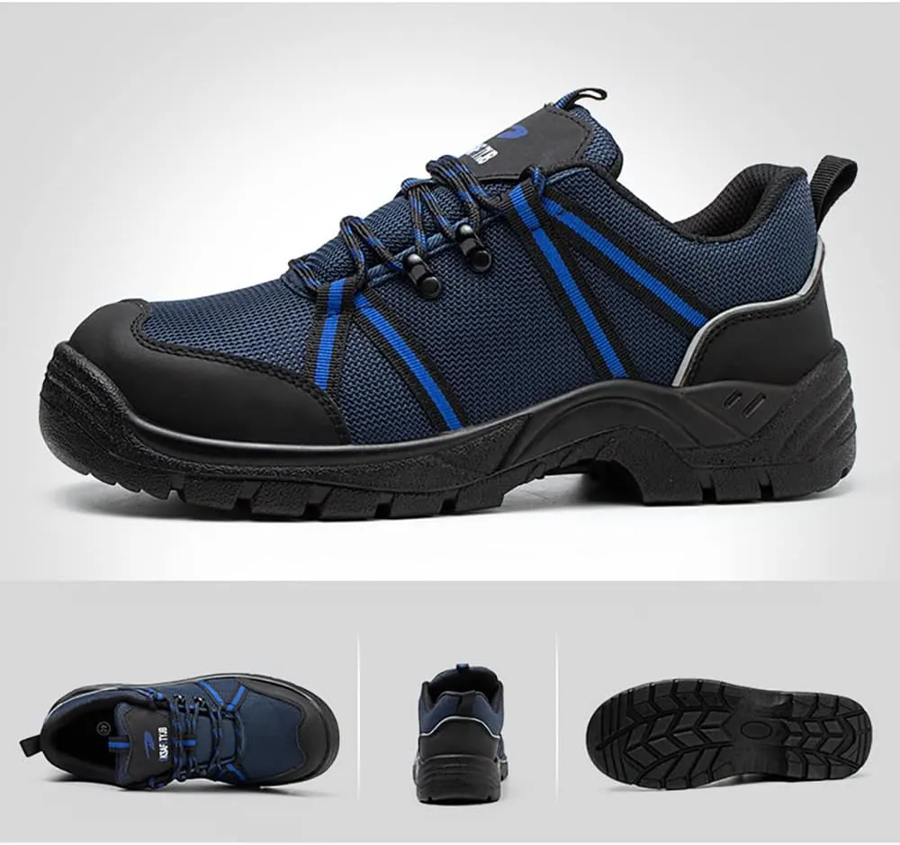 Lightweight Work Safety Sneakers,Work Shoes Provides a Comfortable, Breathable, Long-Term Foot Experience with Flying Woven Upper Material,