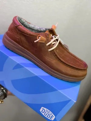 Mens-Leather Brown Slip Ons