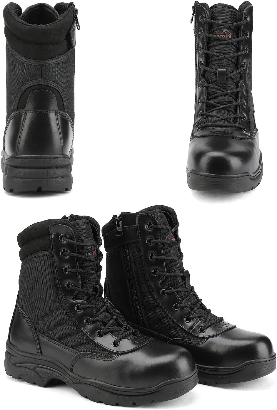 NORTIV 8 Steel Toe Boots for Men Safety Industrial & Construction Military Work Boots Slip Resistant ASTM F2413-18, TROOPER-STL