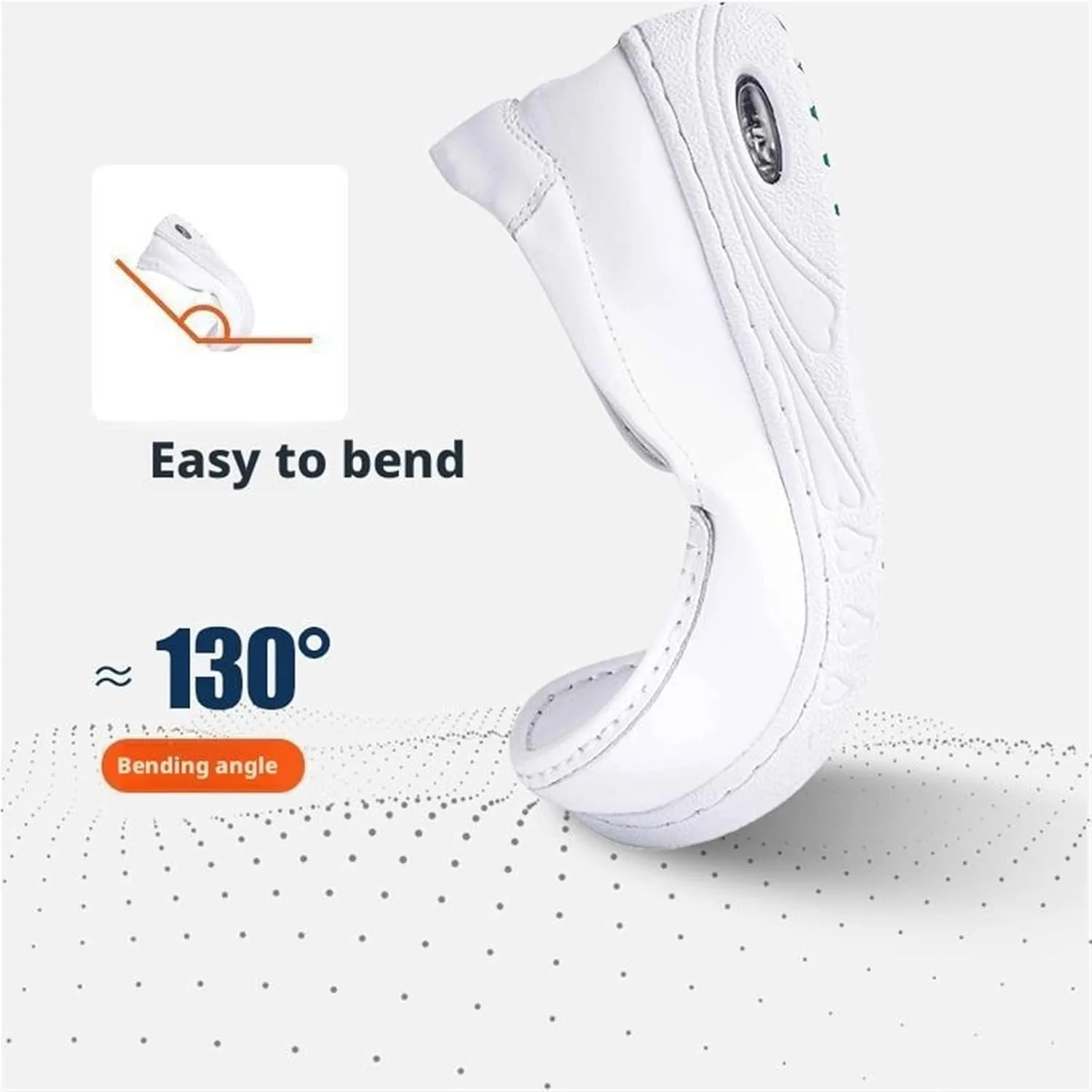 Nurse Shoes for Women, Slip On Lightweight White Slip Resistant Work Arch Support Dress Shoes Healthcare Comfort