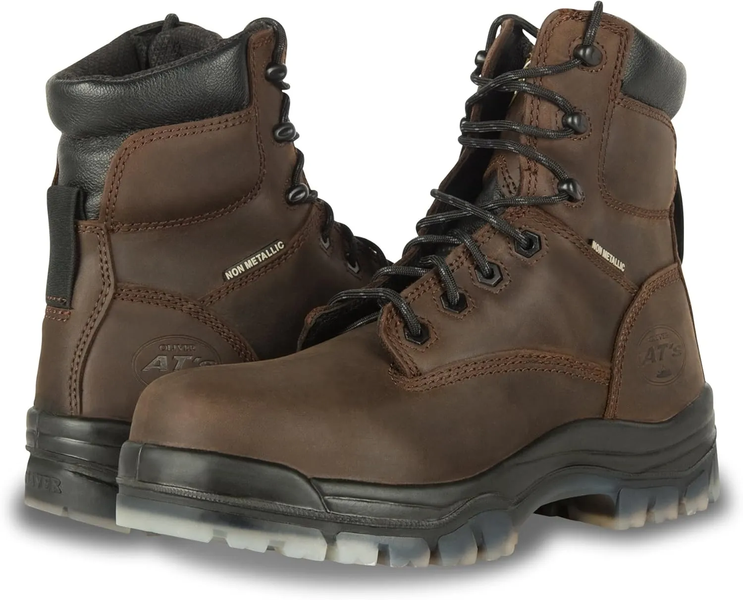 Oliver Honeywell 45 Series 6" Leather Men's Composite Toe Work Boots, Brown (45637C)