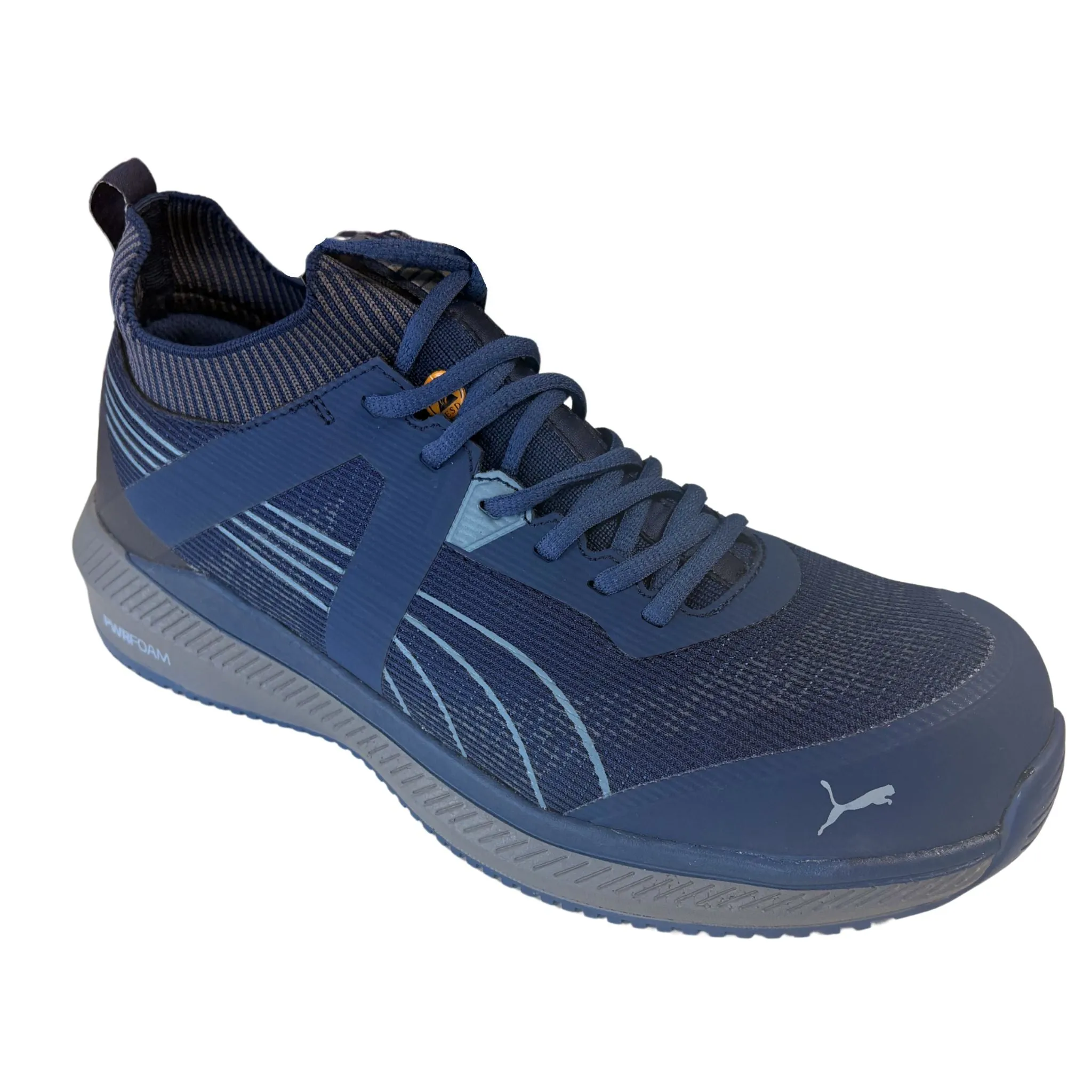 Puma Men's 645165 Turbo Navy Grey Low Safety Toe Metal Free Work Shoes