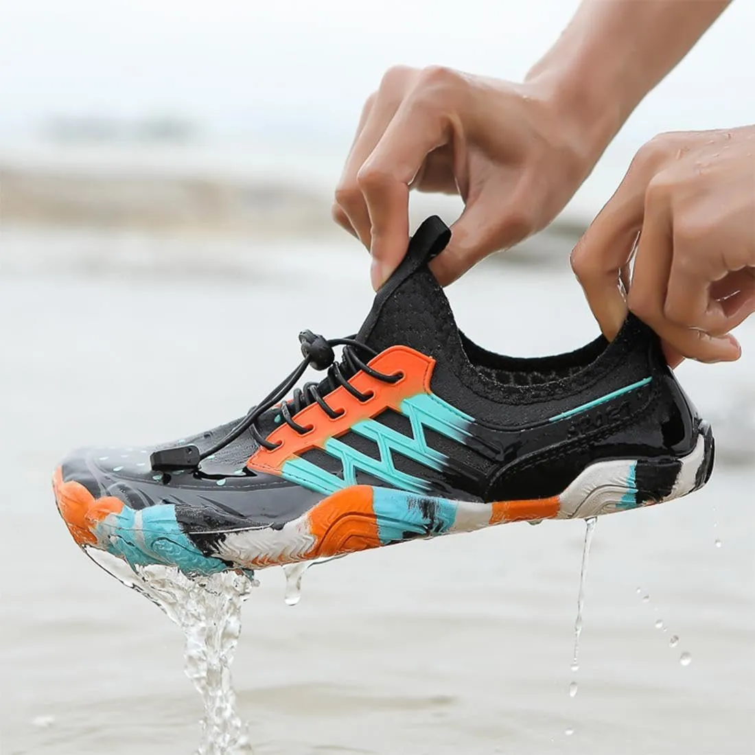 SAGUARO Quick-Dry Water Shoes for Women  Wide Toe Box Barefoot Shoes, Lightweight Breathable for Beach, Swimming and Outdoor Activities Size 6-11.5