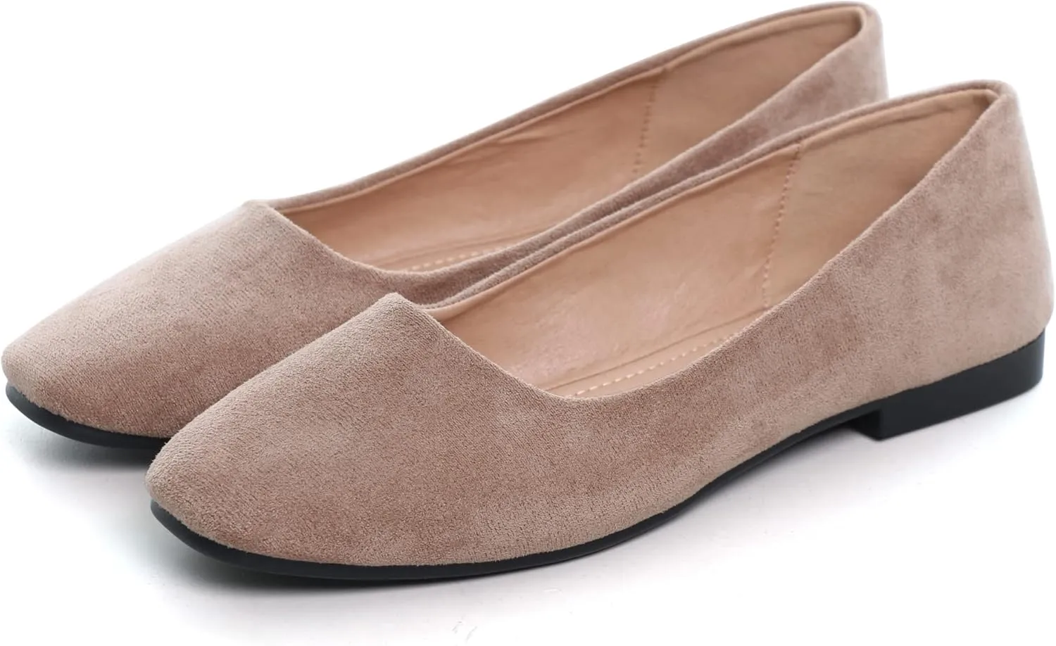 SAILING LU Women's Solid Color Round Toe Ballet Shoes Comfort Flats Shoes Dressy Slip On Walking Loafers