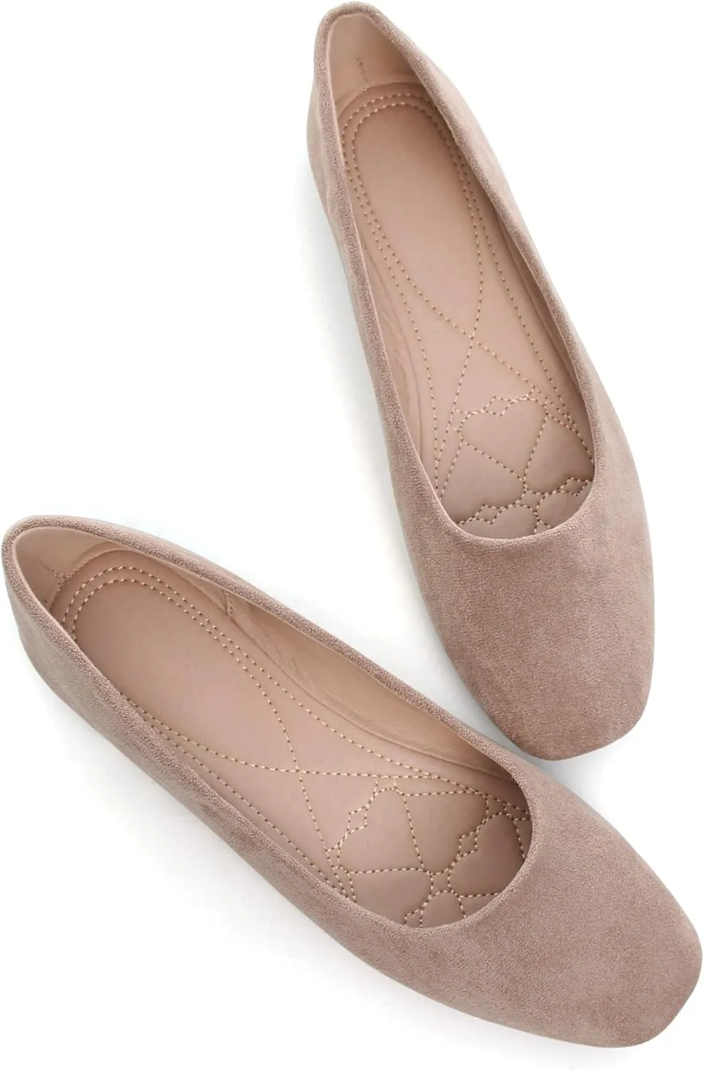 SAILING LU Women's Solid Color Round Toe Ballet Shoes Comfort Flats Shoes Dressy Slip On Walking Loafers