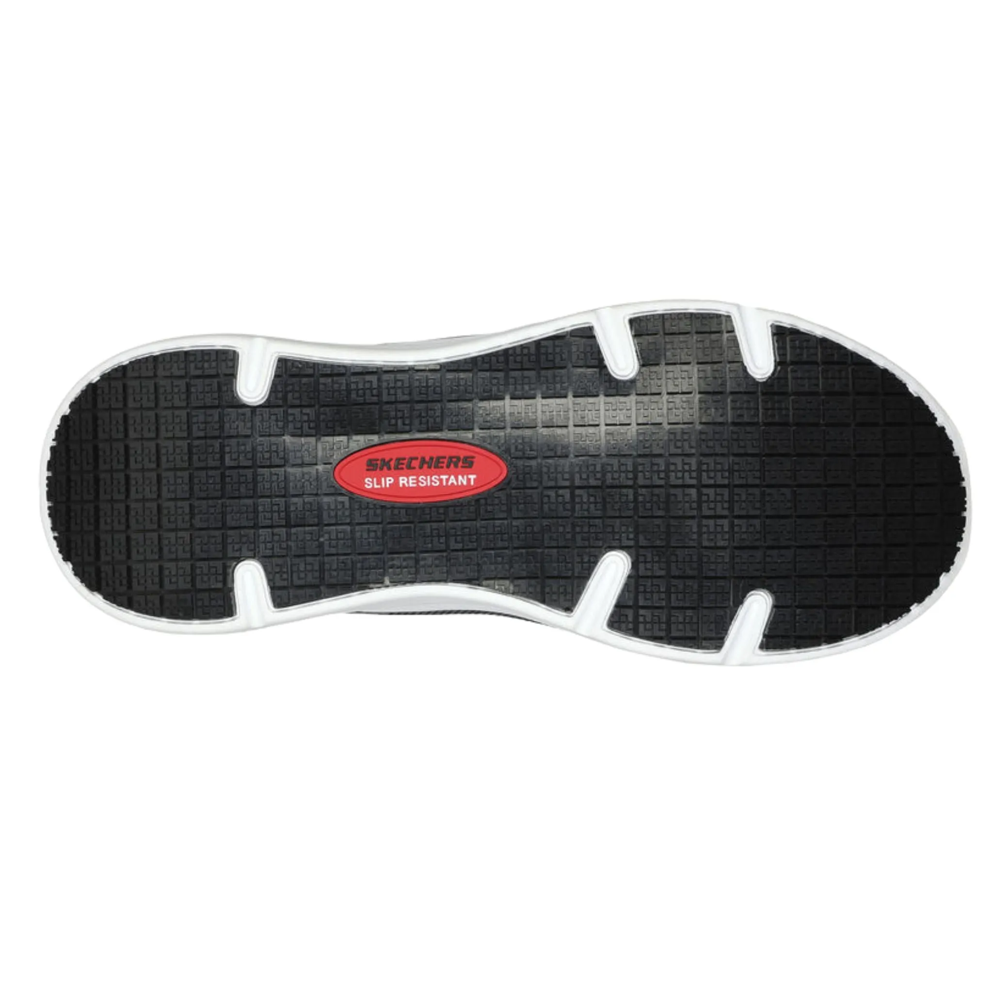 Skechers Men's 200199 Jevion Black White Safety Toe Metal Free Work Shoes