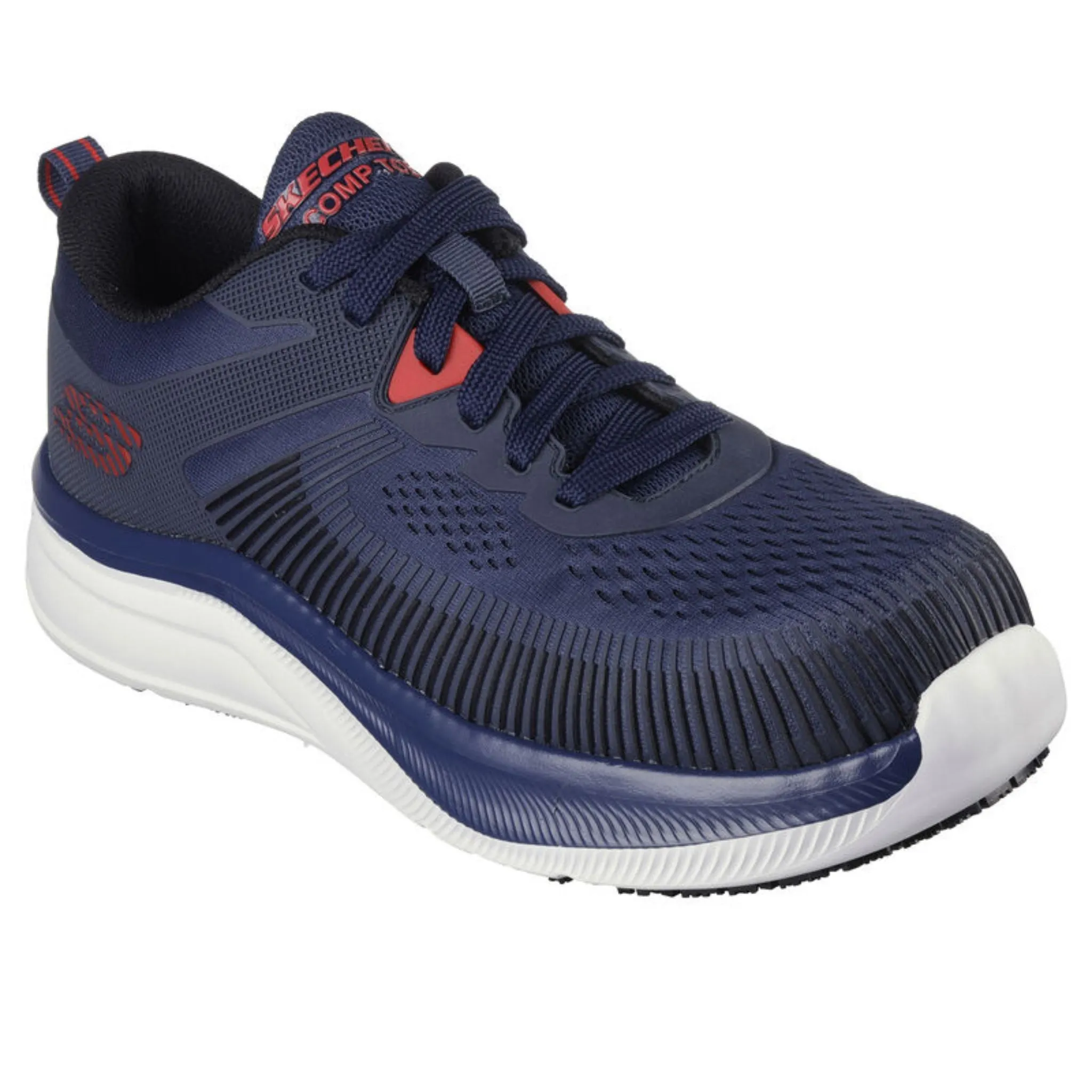 Skechers Men's 200199 Jevion Navy Safety Toe Metal Free Work Shoes