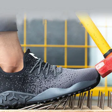 Steel Toe Safety Shoes Lightweight Work Shoes Breathable Industrial Sneakers
