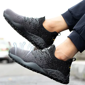 Steel Toe Safety Shoes Lightweight Work Shoes Breathable Industrial Sneakers