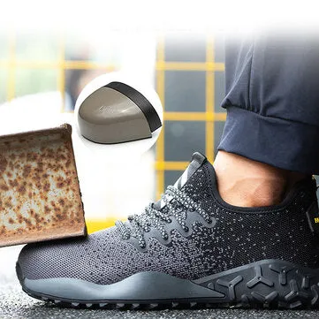 Steel Toe Safety Shoes Lightweight Work Shoes Breathable Industrial Sneakers