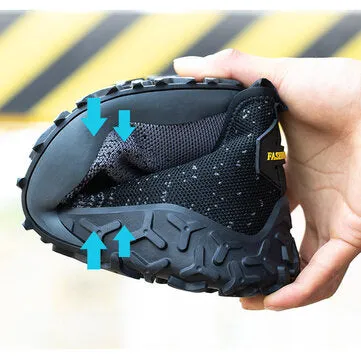 Steel Toe Safety Shoes Lightweight Work Shoes Breathable Industrial Sneakers