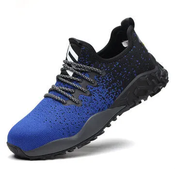 Steel Toe Safety Shoes Lightweight Work Shoes Breathable Industrial Sneakers