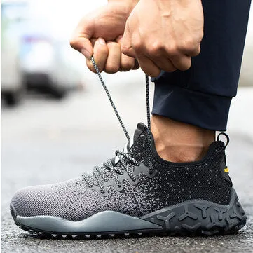 Steel Toe Safety Shoes Lightweight Work Shoes Breathable Industrial Sneakers