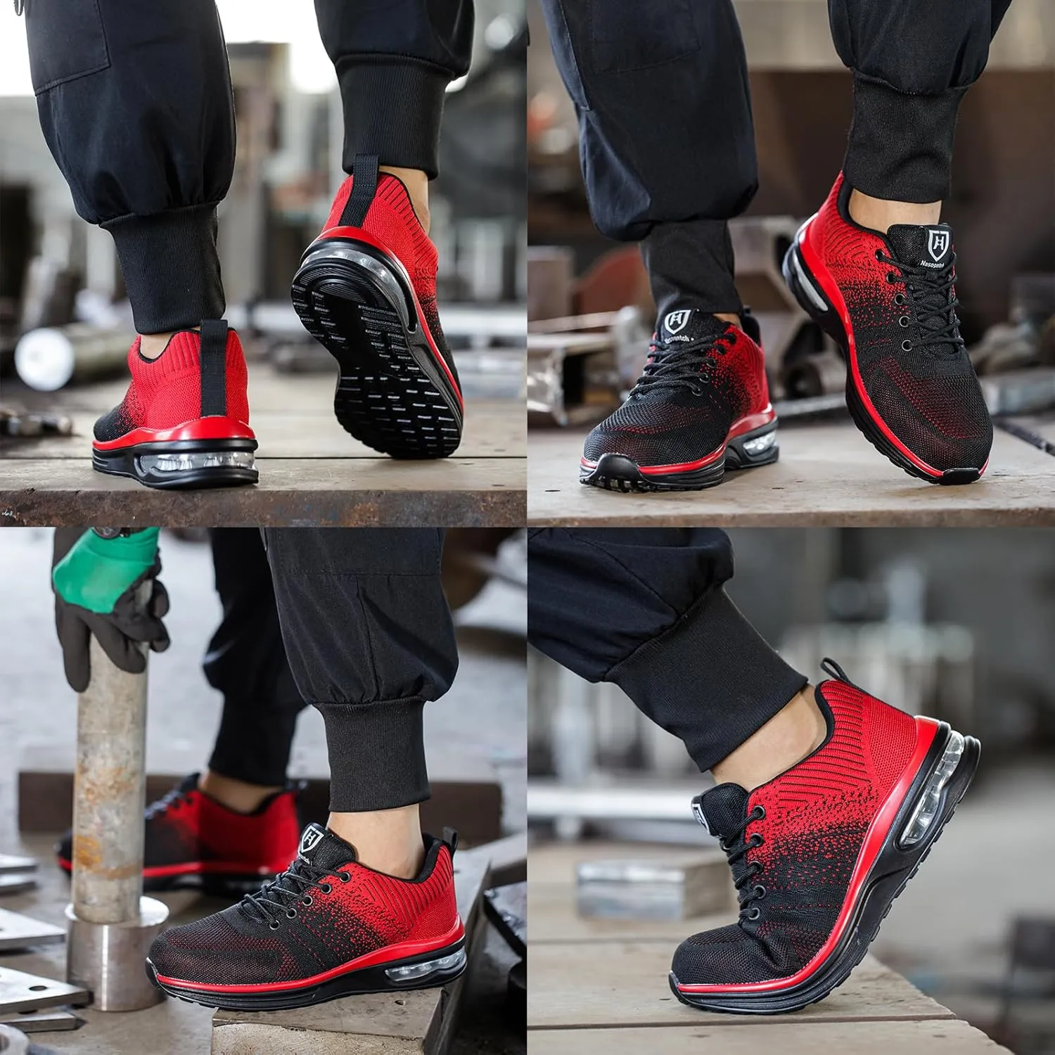 Steel Toe Shoes for Men Women Lightweight Comfortable Work Shoes Indestructible Slip Resistant Safety Shoes for Construction
