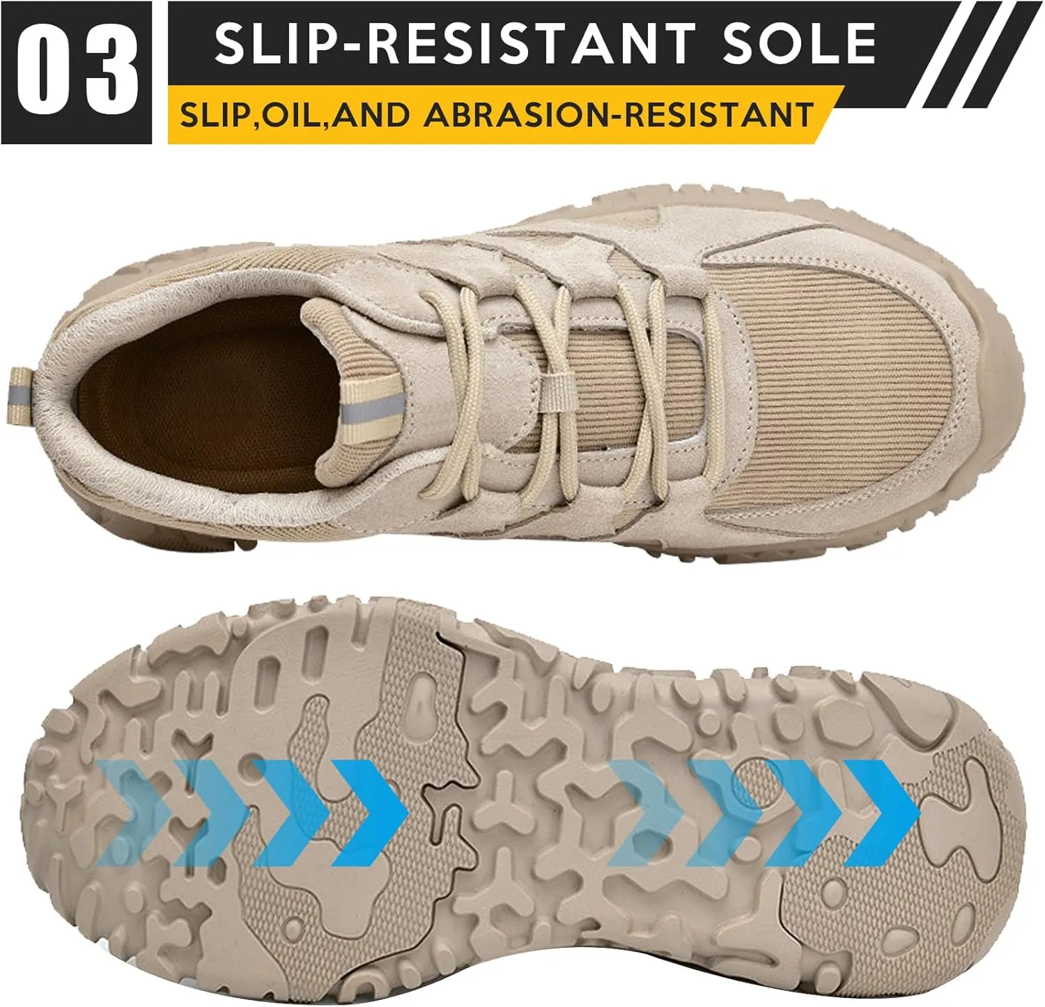 Steel Toe Shoes for Women  Lightweight Safety Work Shoes with Impact & Puncture Resistance for Protection