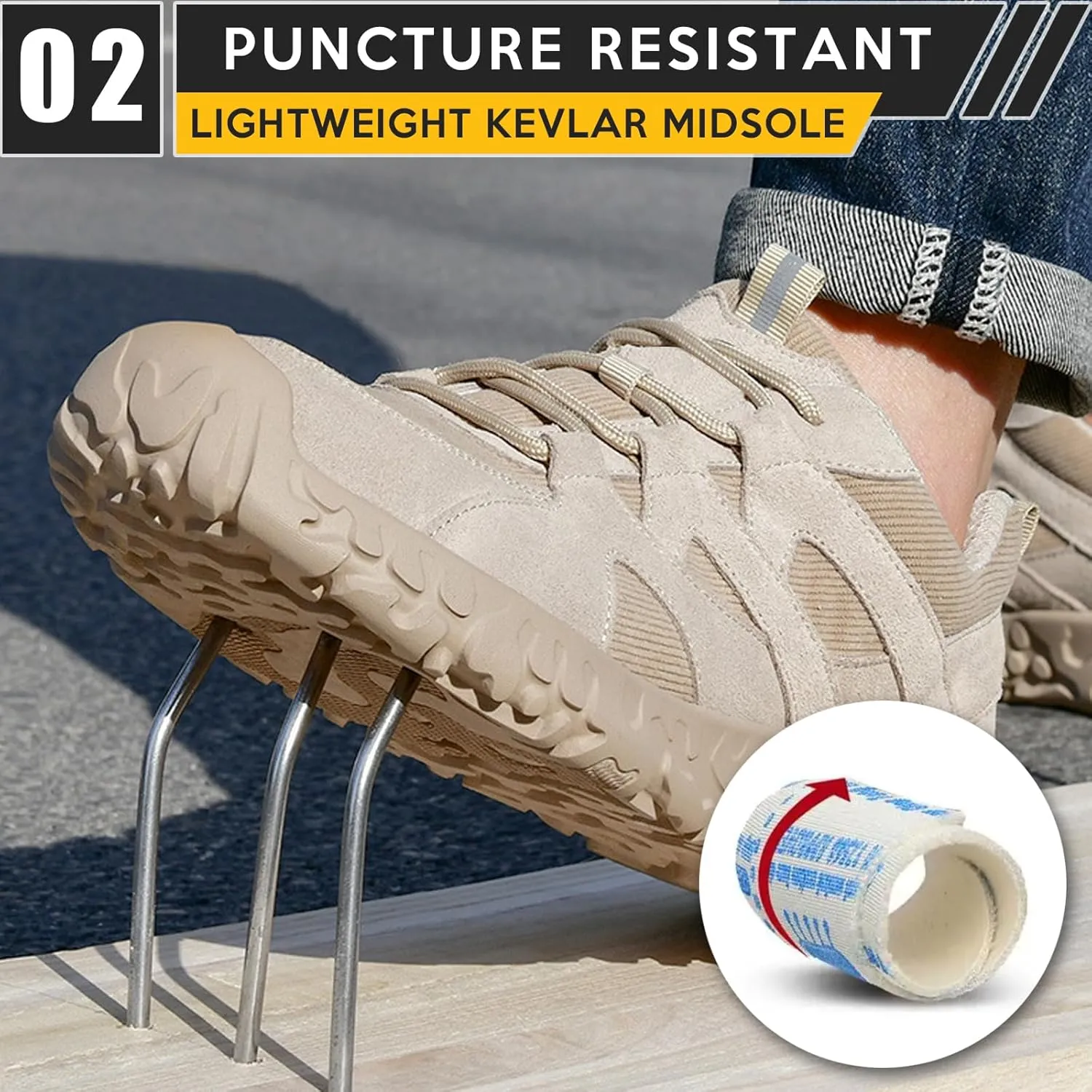 Steel Toe Shoes for Women  Lightweight Safety Work Shoes with Impact & Puncture Resistance for Protection