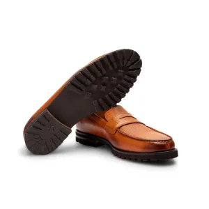 Tan Croco Lightweight Moccassin