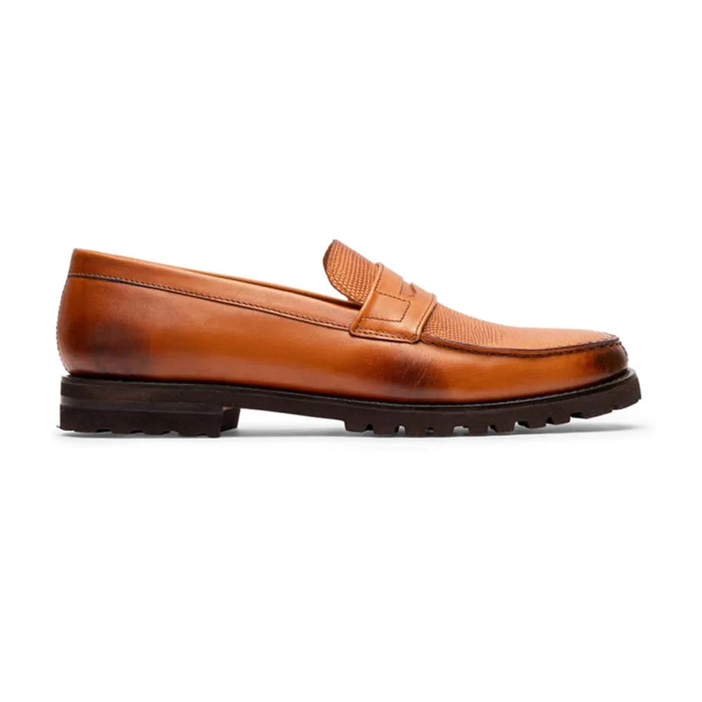 Tan Croco Lightweight Moccassin