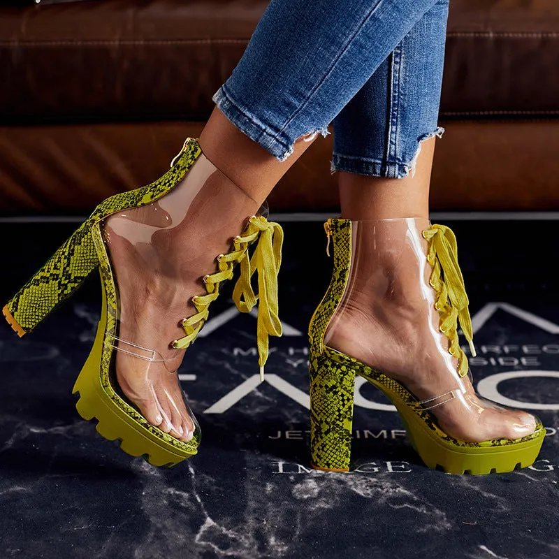 Transparent Platform High Heels