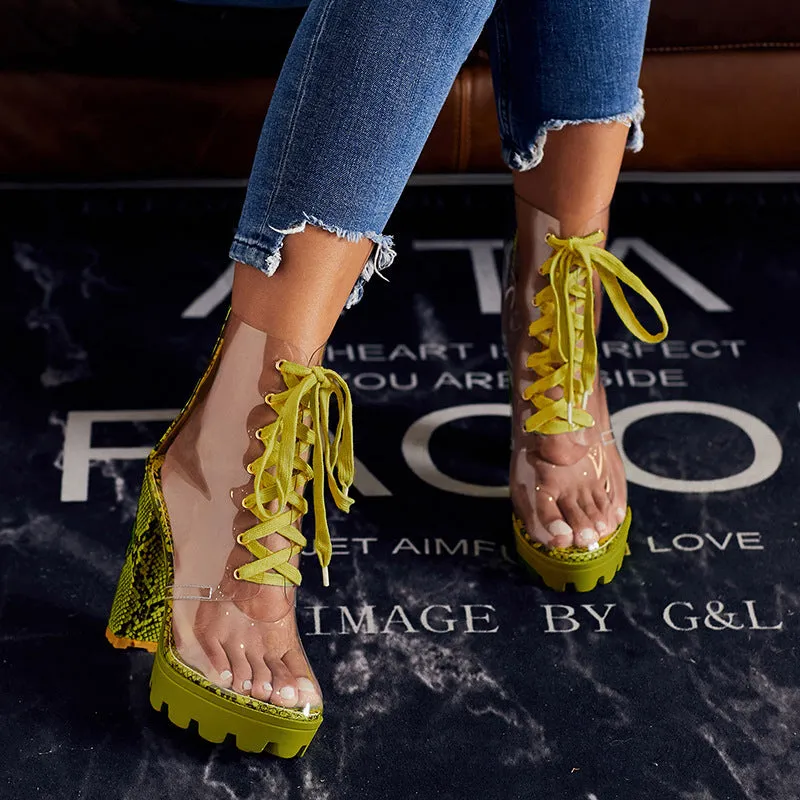 Transparent Platform High Heels