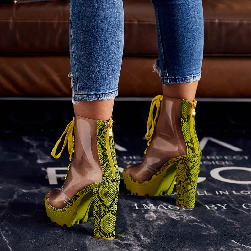 Transparent Platform High Heels