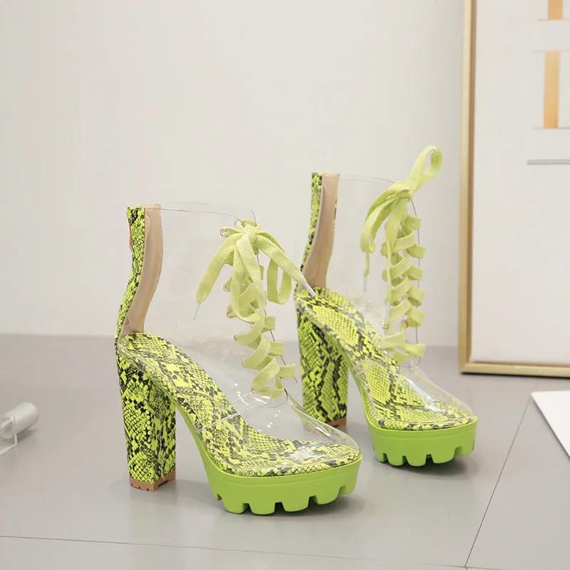 Transparent Platform High Heels