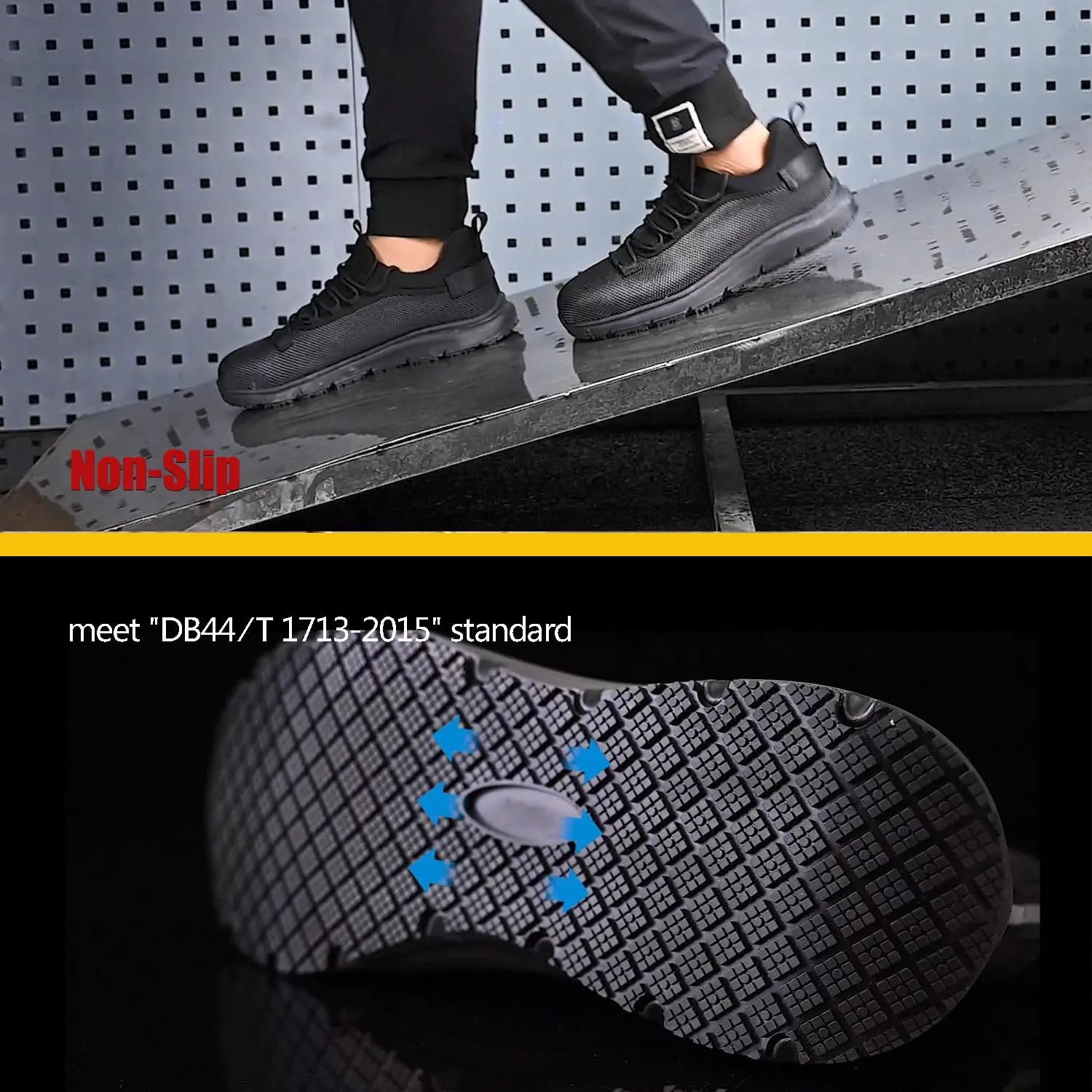 ulogu Steel Toe Shoes for Men WomenWaterproof Lightweight Roofing ShoeSafety Industrial Work Sneakers