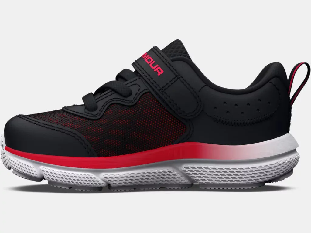 Under Armour Boys' Infant UA Assert 10 AC Running Shoes-Black/Deep Red