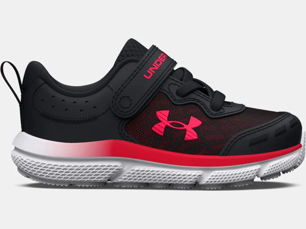 Under Armour Boys' Infant UA Assert 10 AC Running Shoes-Black/Deep Red