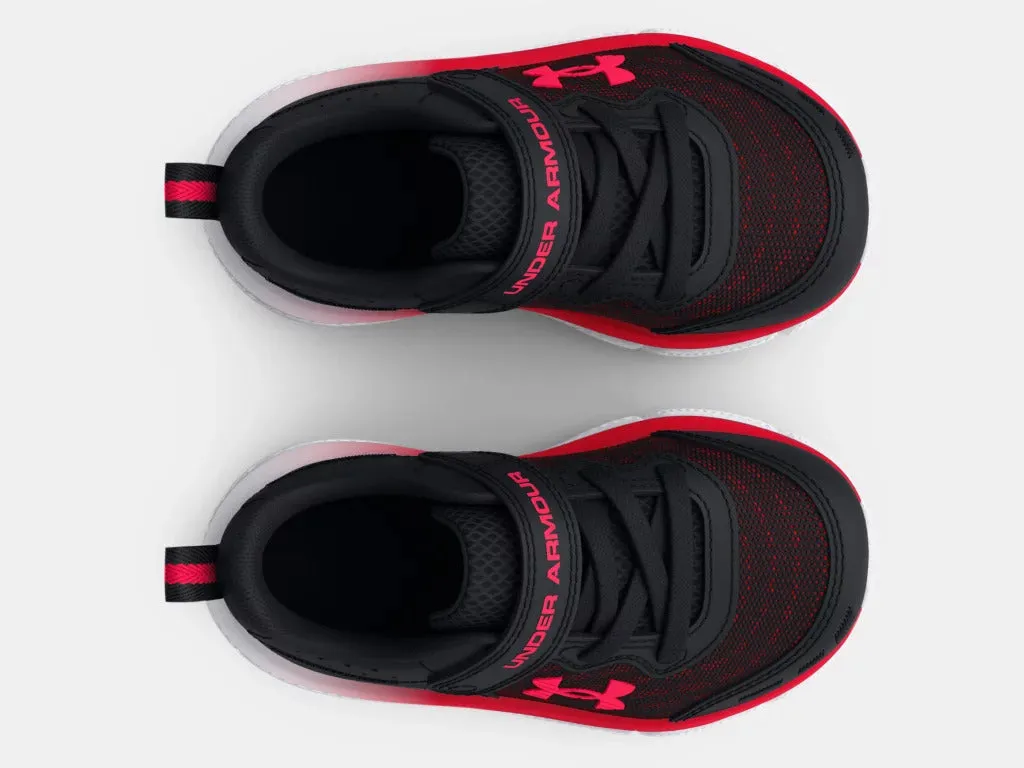 Under Armour Boys' Infant UA Assert 10 AC Running Shoes-Black/Deep Red