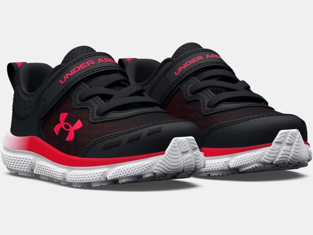 Under Armour Boys' Infant UA Assert 10 AC Running Shoes-Black/Deep Red