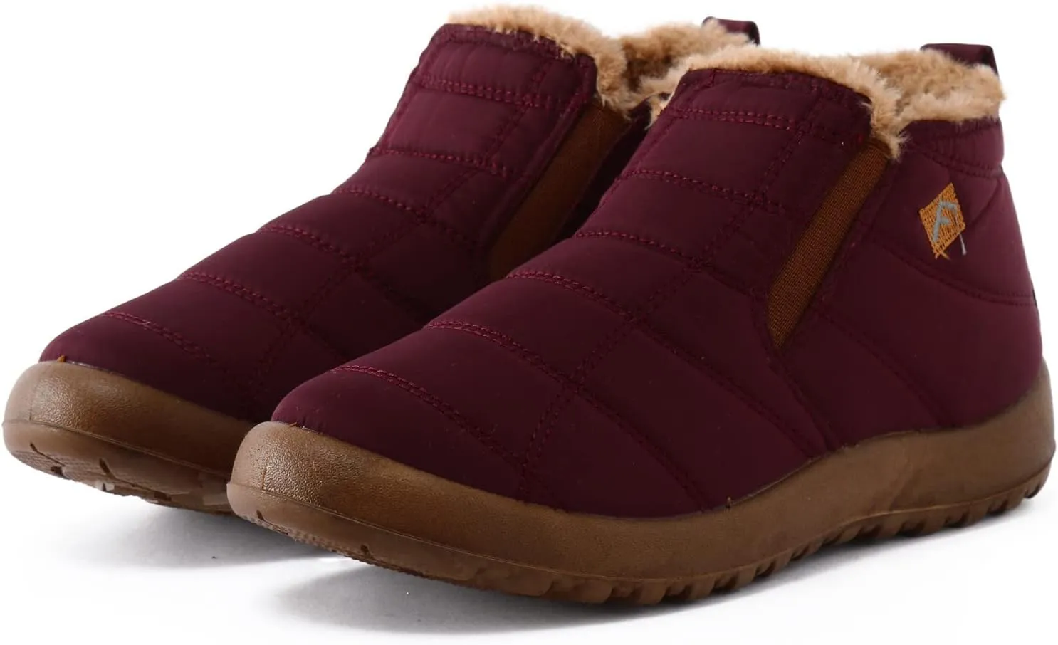 Winter Boots for Women Warm Fur Lined Ankle Booties Waterproof Shoes Slip On Walking Lightweight Outdoor Booties