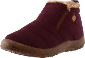 Winter Boots for Women Warm Fur Lined Ankle Booties Waterproof Shoes Slip On Walking Lightweight Outdoor Booties