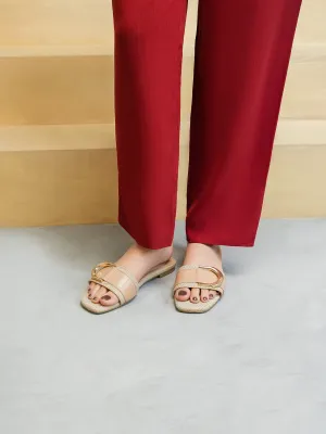 Women "MATTEO" Buckled Detailing Slippers